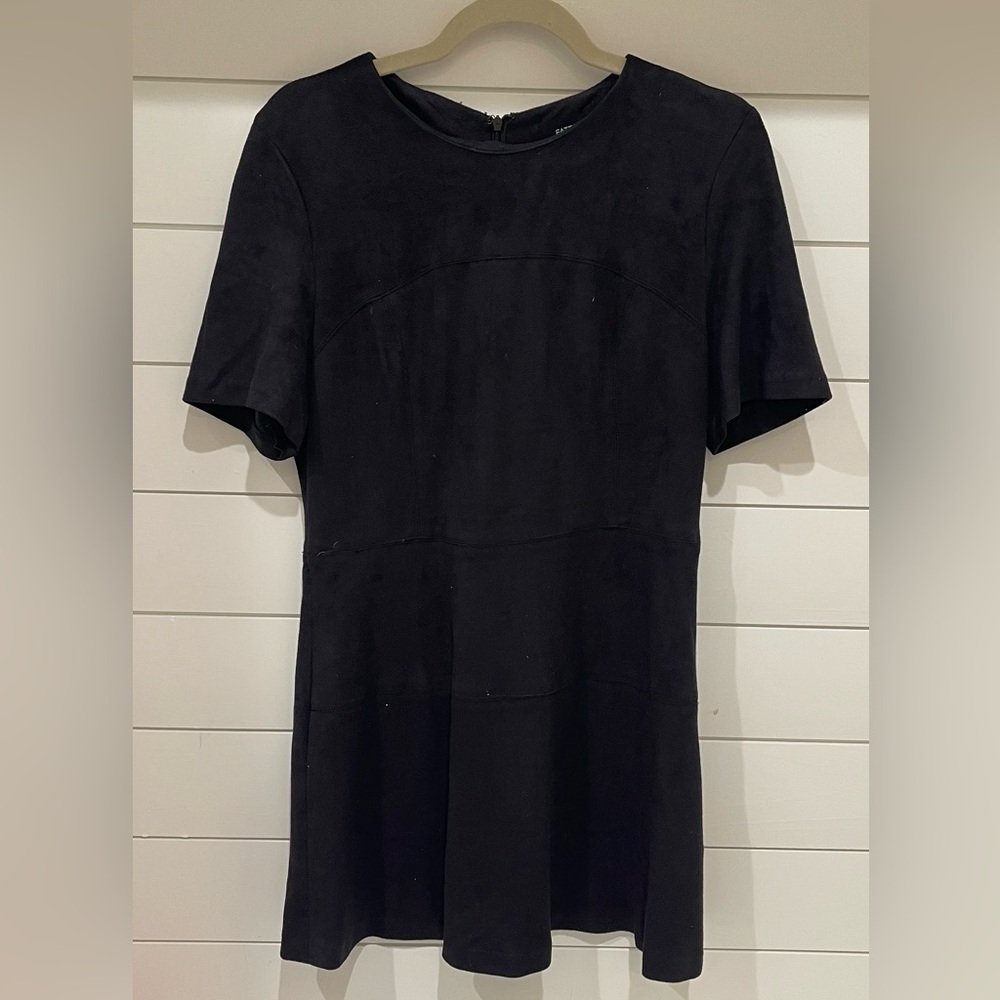 Black velvet swing dress
